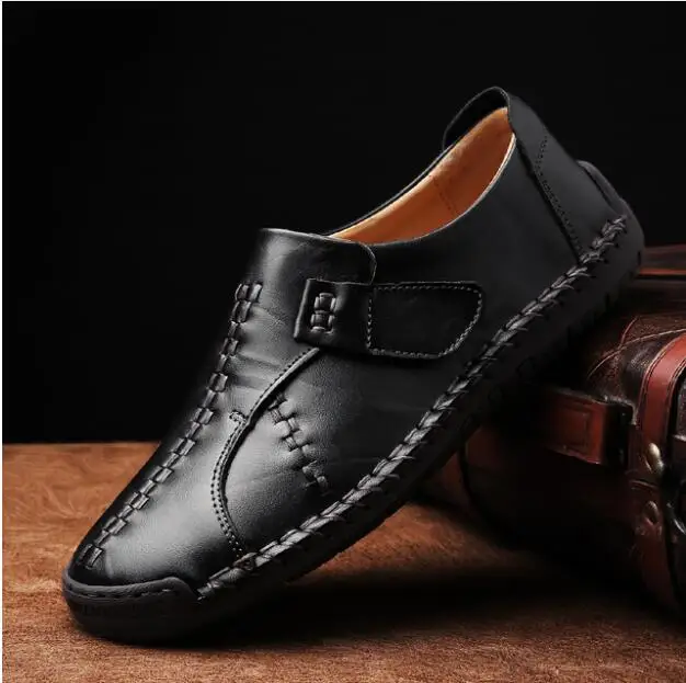 

2018 New Men Casual Shoes Formal Men Leather Shoes Breathable Loafers Mens Dress Shoes Fashion Oxford Flats BN300-311