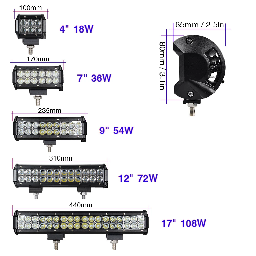 4-7-9-12-17-inch-Offroad-Led-Work-Light-Bar-Flood-Spot-Combo-Beam-For