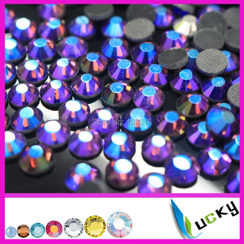 

Free shipping 1440pcs 2014 new design 20ss iron on crystals Amethyst ab color hotfix rhinestones good water and heat test