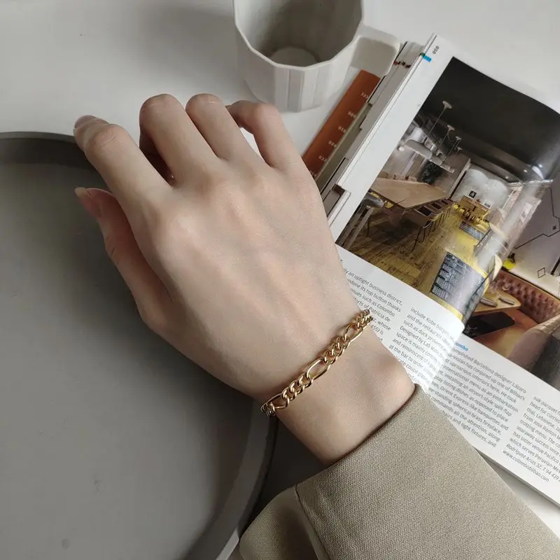 Silvology 925 пробы серебро грубо обработанная цепь браслеты текстура темперамент Элегантные корейские браслеты для женщин ювелирные изделия дружбы