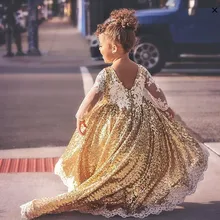 Блестящие прозрачные платья с длинными рукавами и шлейфом для девочек; платье для выпускного вечера с кристаллами; праздничное платье на день рождения для малышей