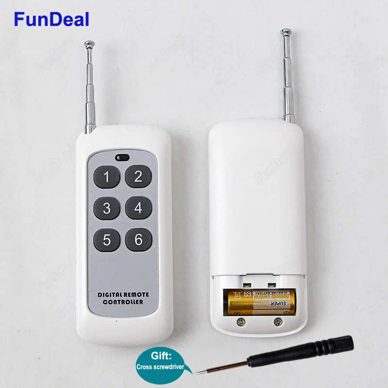 

433Mhz 6Ch Wireless RF Remote Control Learning Code EV1527 PT2264 For Garage Door Controller Alarm 433 Receiver Included Battery