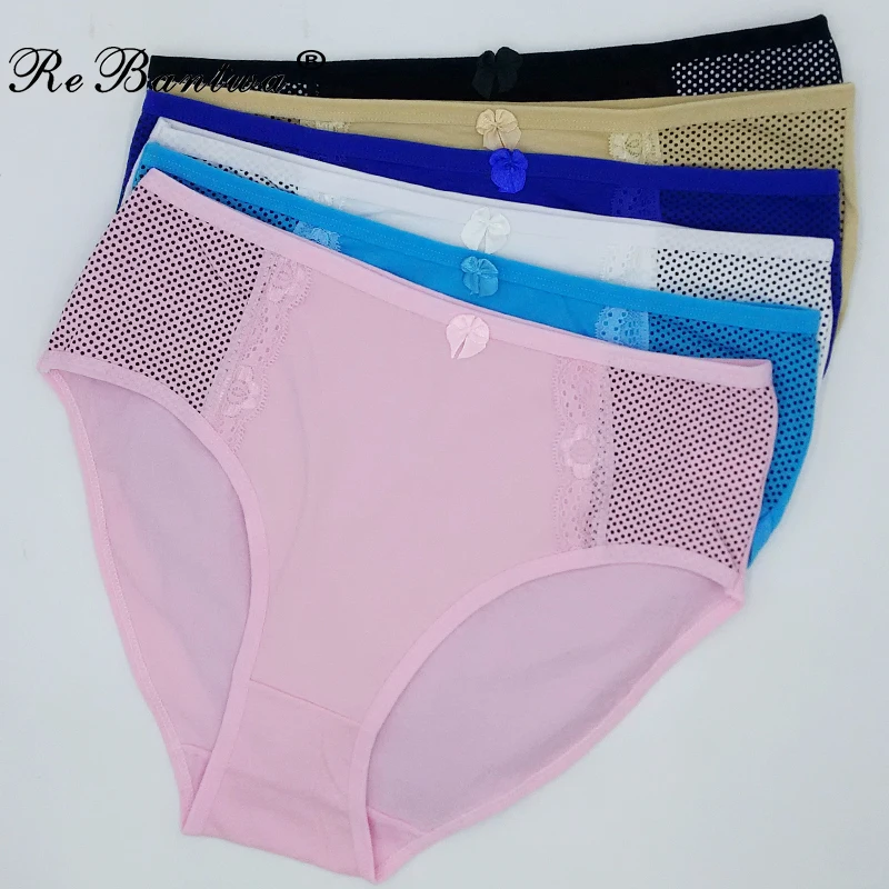 Rebantwa/10 шт./партия оптовая продажа 3XL 4XL женское нижнее белье трусики для мам с