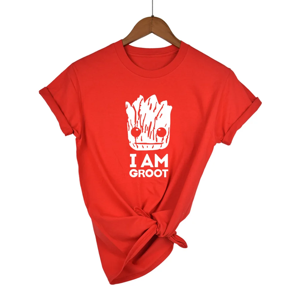 

NEW Groot T Shirt Women Harajuku T-Shirt Women Cotton Short Sleeves Casual Women Tshirt Marvel T Shirts Women