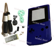 Бренд синий-фиолетовый Замена DIY полный набор оболочки крышка для GameBoy цвет игровой консоли корпус w/проводящий резиновый коврик цвет