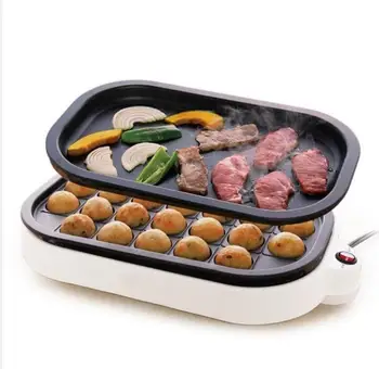 

Small Takoyaki Maker BBQ Grill Mini steak Frying pan baking plates electric Octopus Balls Machine 24 holes