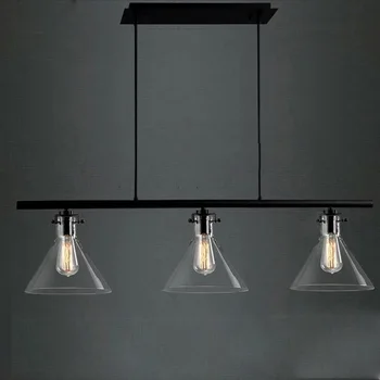 

Loft Vintage Led Pendant Lights RH Bar Lamps Nordic Industrial Pendant Lamps E27 Bulb glass 110V/220V Home Lighting ZDD0072