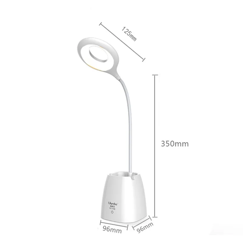 LED Настольная лампа USB затемнения зарядки три яркость сенсорного управления для