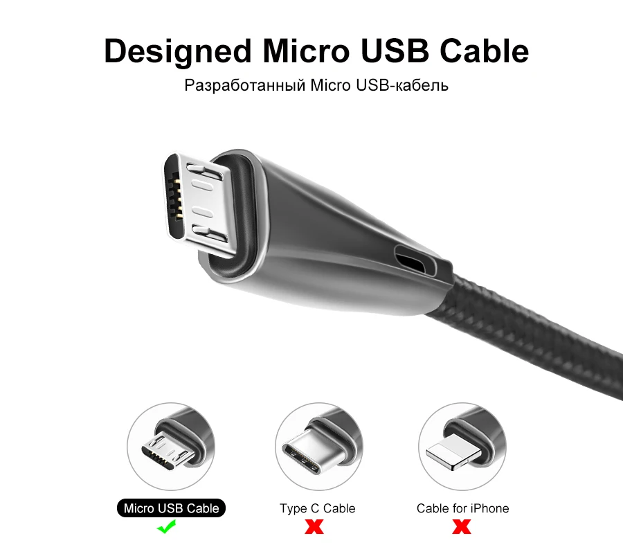 Coolreall USB кабель Micro USB кабель 2A цинковый сплав кабель для быстрой зарядки для Xiaomi samsung huawei кабель для передачи данных для мобильного телефона