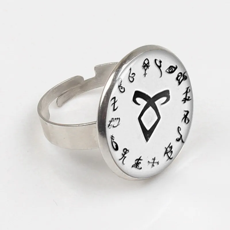 

The Mortal Instruments City of Bones Ring Vintage Angelic Power Runes Shadowhunters Ring for Men and Women gift