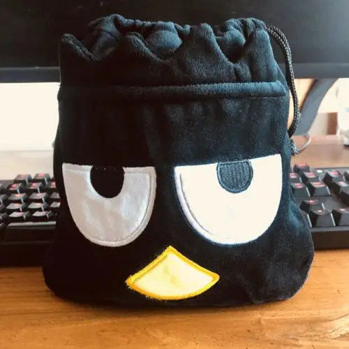 

Chococat and Keroppi Black penguin handbag drawstring POUCH bag makeup bags Phone anime