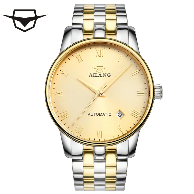 

AILANG Thin Section Men's Watch Automatic Mechanical Watch Men's Watch Business Casual Large Dial Waterproof
