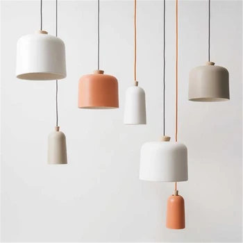 

Nordic Creative Personality Modern Simple Solid Wood Aluminum Dining Room Multi - color Chandeliers Free Shipping