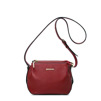 

Real leather female bag fashion massager style solid color lady shoulder bag Women Shoulder Bags of Famous Brand