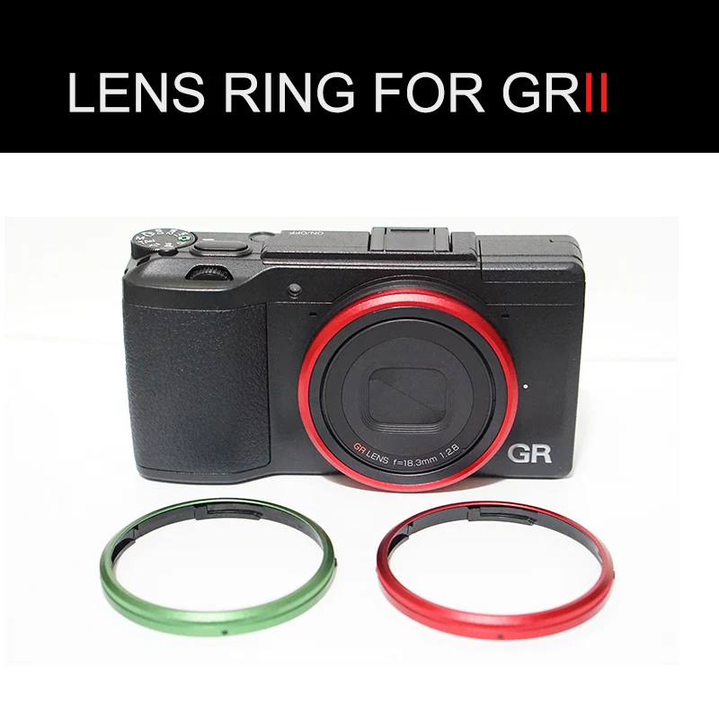 Оригинальное красное, зеленое, золотое, серебряное кольцо для Ricoh GR/GR II/GR2