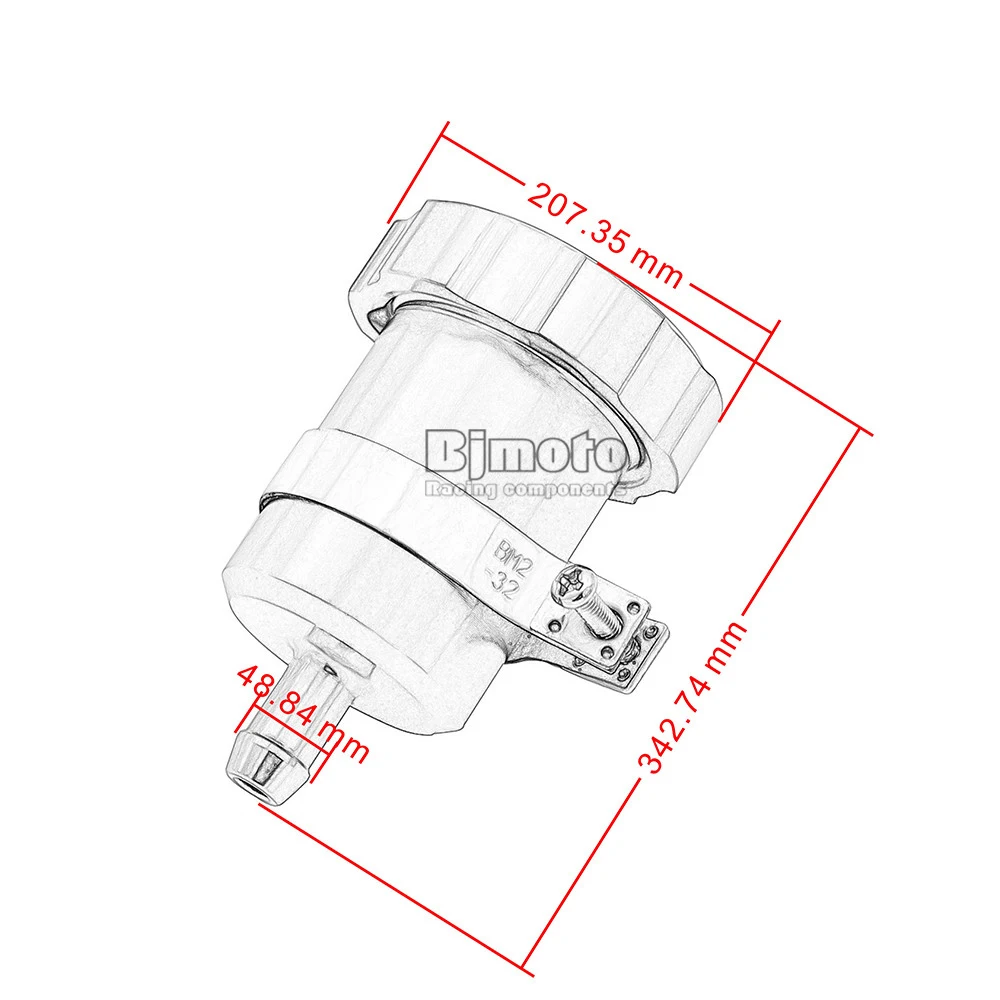 Universal Aluminum Rear Brake Clutch Tank Motorcycle Fluid Reservoir Oil Cup For BMW S1000RR S1000R F800GS F800R K1200S (4)