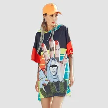 Just. be. never high street длинная футболка с капюшоном с рисунком пальмы Женская бахрома оранжевый принт черный оверсайз хип хоп летние топы