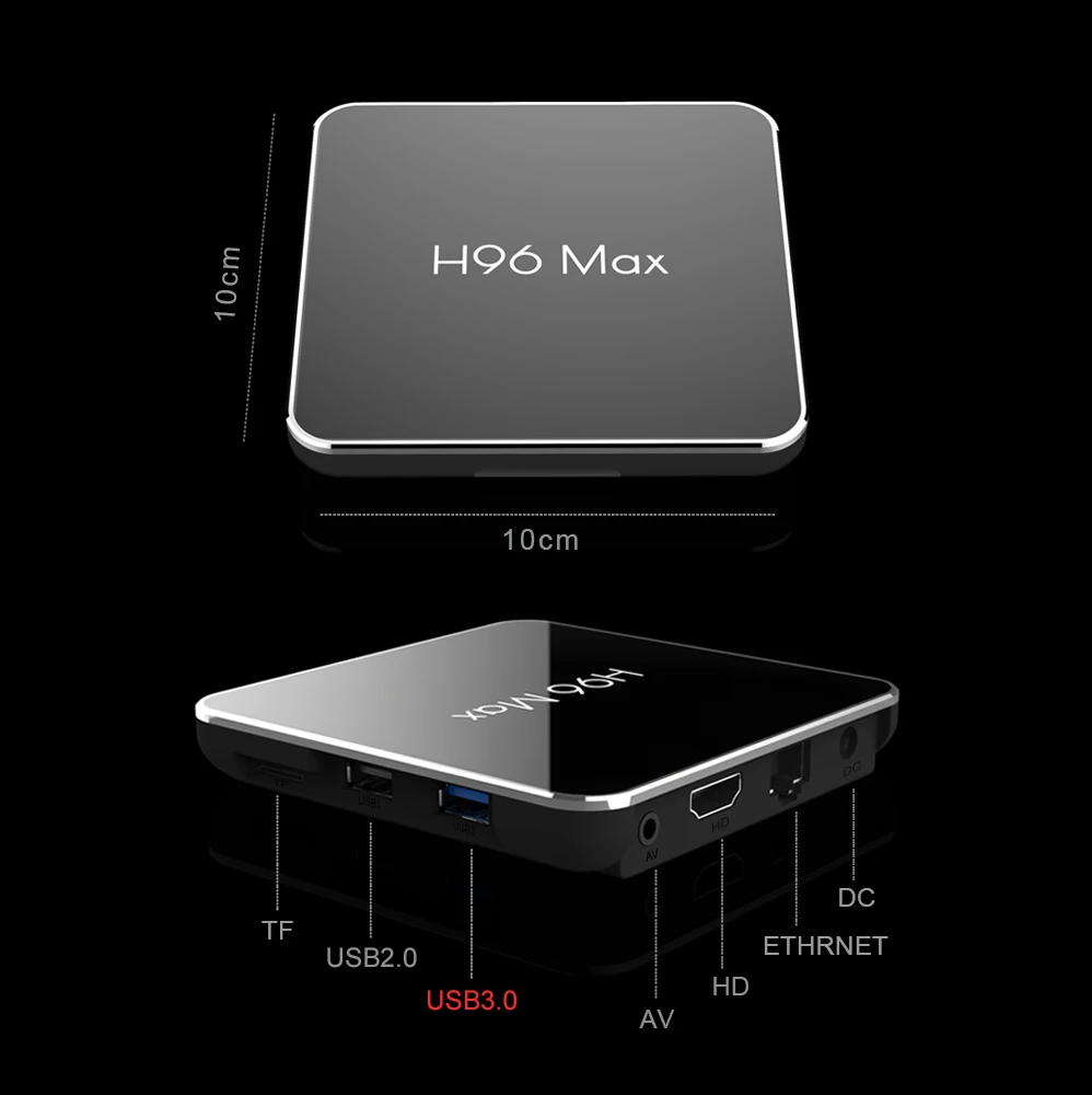 Новое поступление H96 Max X2 Smart tv BOX Android 8,1 Amlogic S905X2 LPDDR4 Четырехъядерный 4 ГБ 32 ГБ 64 Гб 2,4 г и 5 ГГц Wifi 4K телеприставка