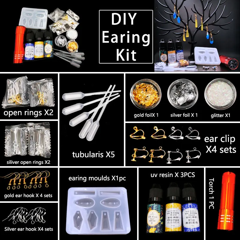 

29pcs/lot diy earings findngs kits diy jewelry making earings fashion jewelry earing clips earing hook Women's Earrings Clothing