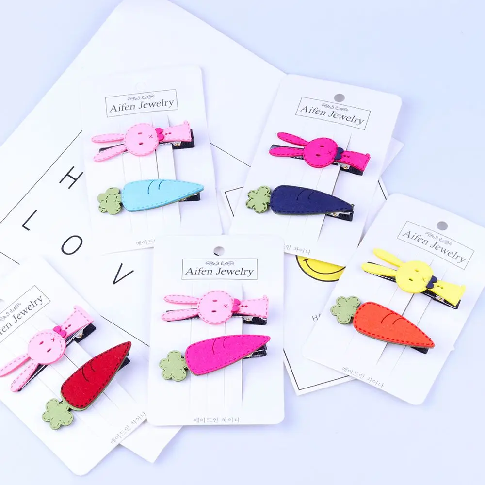 

2019 New 2PCS Cute cartoon carrot hairpin children hairpin girl hair accessories headdress clip Korea clip Hairpinaccessories