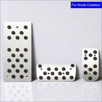 

Non-Slip Car Aluminium alloy Fuel Petrol Clutch Fuel Brake Braking Pad Foot Pedal Rest Plate Set for Honda Crosstour Car Pedals