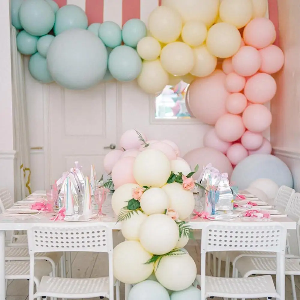 

100pcs 10inch Multicolor Pastel Candy Balloons Wedding Decoration Baby Birthday Party Macaron Balloon Arch Decoration