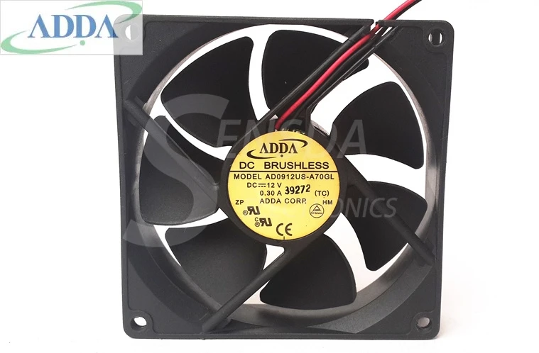 

FOR ADDA AD0912US-A70GL 9025 9.2cm 9cm 90mm 12V DC 0.3A Cooling Fan inverter fan