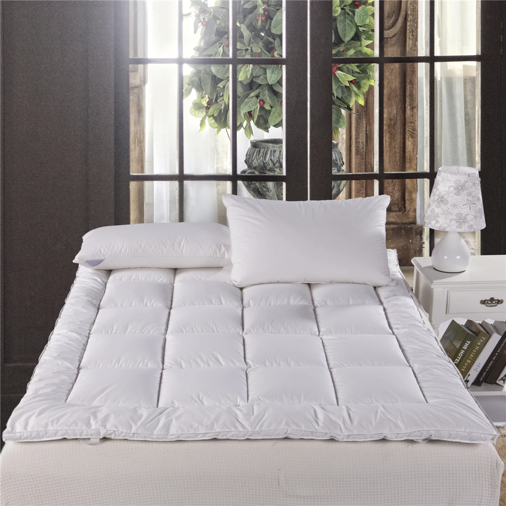 Buy white bed protection pad quilted mattress
