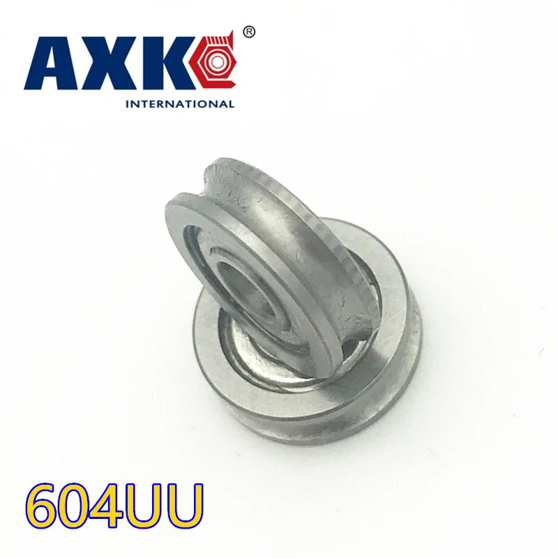 Free shipping 10pcs U604ZZ SZU4-13 604UU U groove deep groove ball bearing 4x13x4mm Walking guide rail bearings for 3D printer