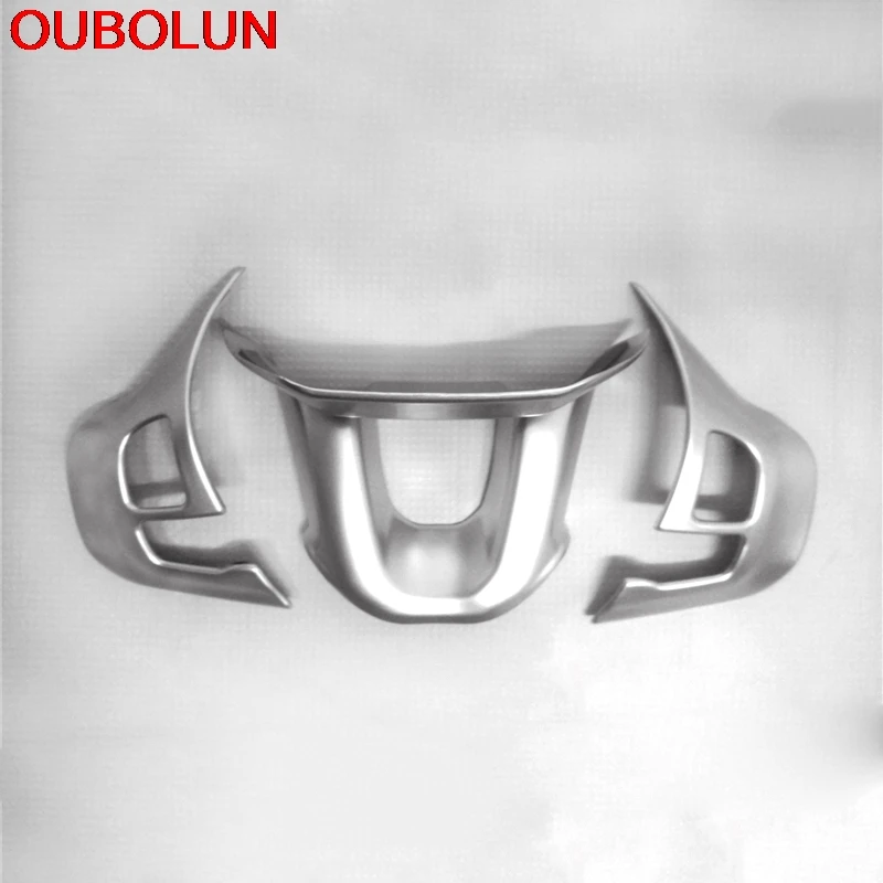 OUBOLUN ABS хром для PEUGEOT 208 2015 2016 2017 2018 рулевое колесо декоративная крышка наклейка