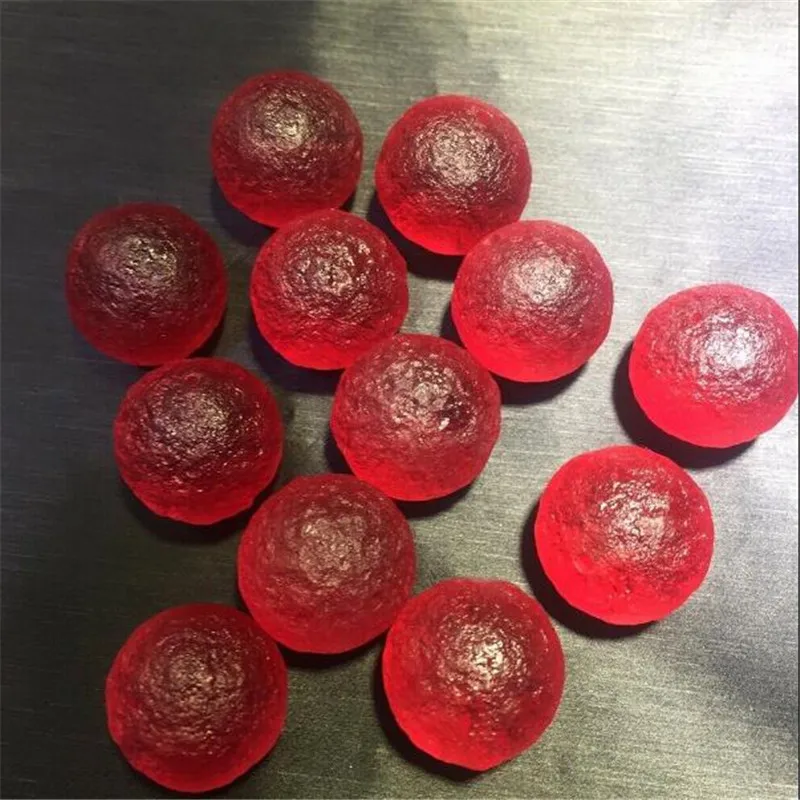 

Red gem Czech glass on the impact of the moldovan meteorite