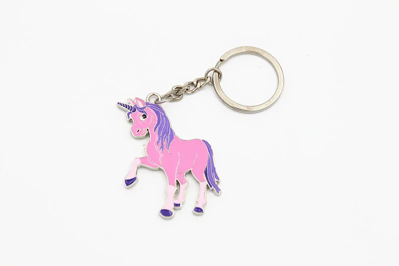 Unicorn Keychain Key Chain Metal Ring Cover Holder Car Keys Handbag Bag Charm Trinket Chaveiro Llaveros Anahtarlik Llaves Brelok