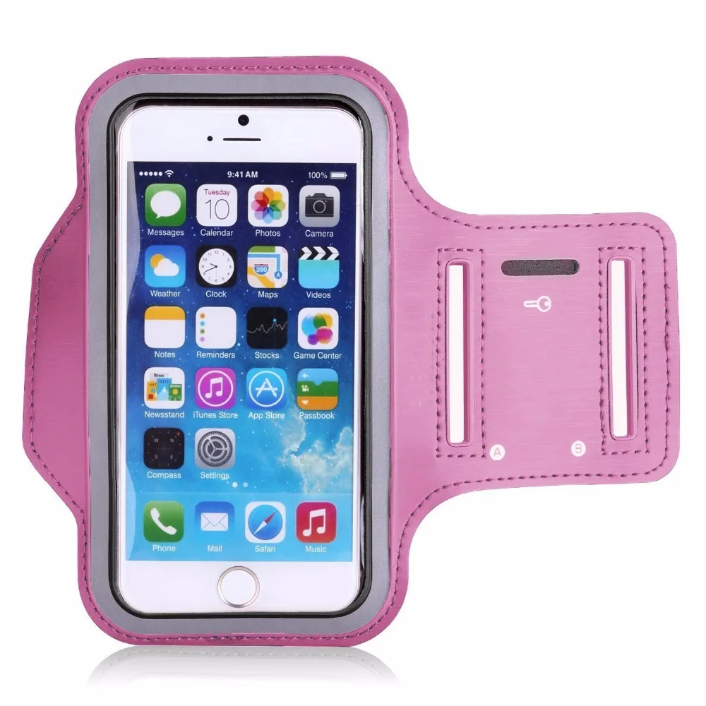 Koop Nieuwe Verstelbare Running SPORT GYM Armband Tas Case Voor ipod touch 5 Waterdichte Jogging Arm Band Mobiele Telefoon Riem Cover Roze Gift