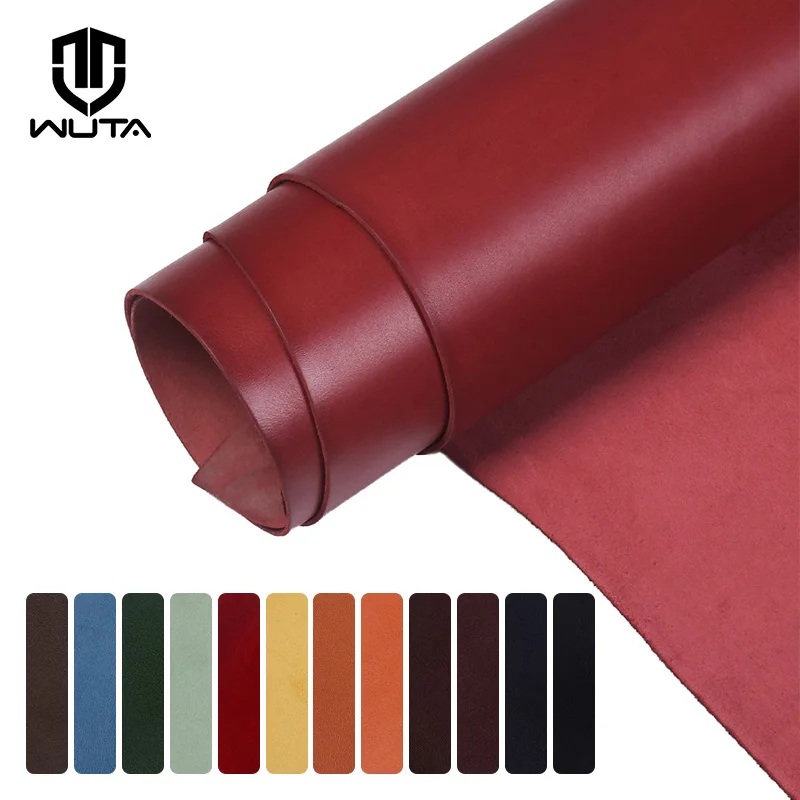 

WUTA Top Quality New Waxed Bull Vegetable Tanned Leather Piece DIY Genuine Leather Material Full Grain Cowhide-12Color Available