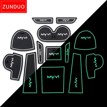 

smabee Gate slot Mats For Perodua Myvi 2018 Non-slip mat Interior Door Pad/Cup MYVI Mats 13pc