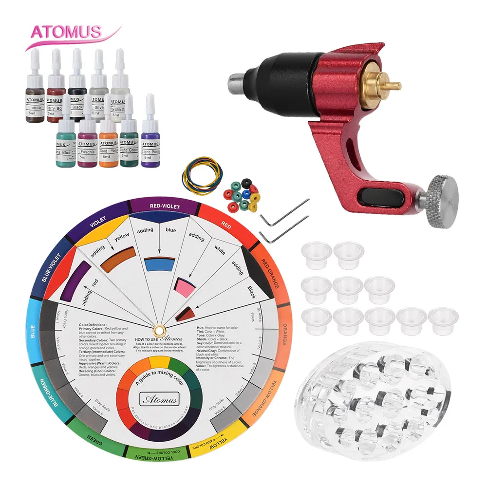 

Professional Profesional Tatto Machine Best Tattoo Makeup Kit Tatouage Tatuar Profesional Professional Tatoo Pen Rotary Tip Set