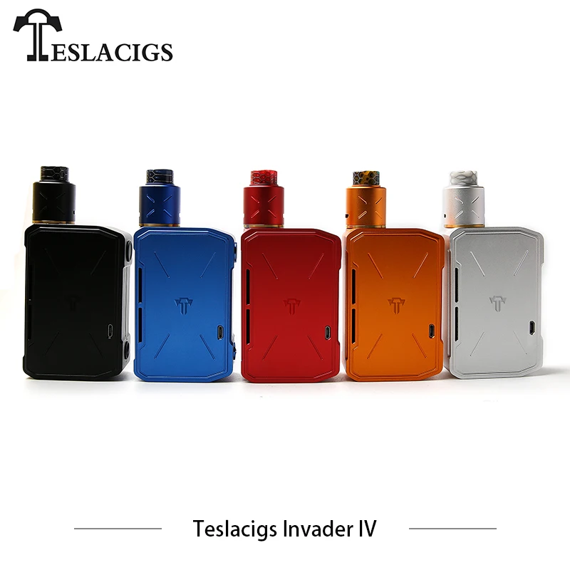 Teslacigs новый комплект электронных сигарет Invader IV Tesla 4 коробка мод RDA испаритель 280