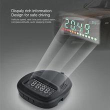 Универсальный Автомобильный дисплей hud, сигнал тревоги A1, предупреждение о превышении скорости, цифровой спидометр, 2 дюйма, A1, gps, спидометр