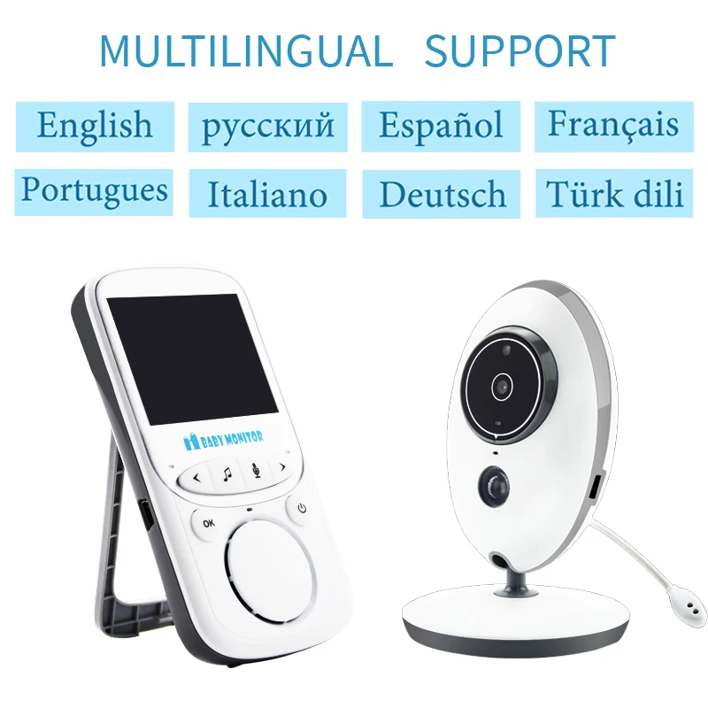

VB605 Wireless Baby Monitor 2.4GHz Digital Video Baby Monitor Temperature Display Night Vision Music Nanny Monitor