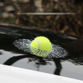 

Aliauto Car-styling 3D Car Stickers and Decal Football Basketball Tennis Baseball Hit Window Accessories For Vw Golf 5 6 7 Mazda