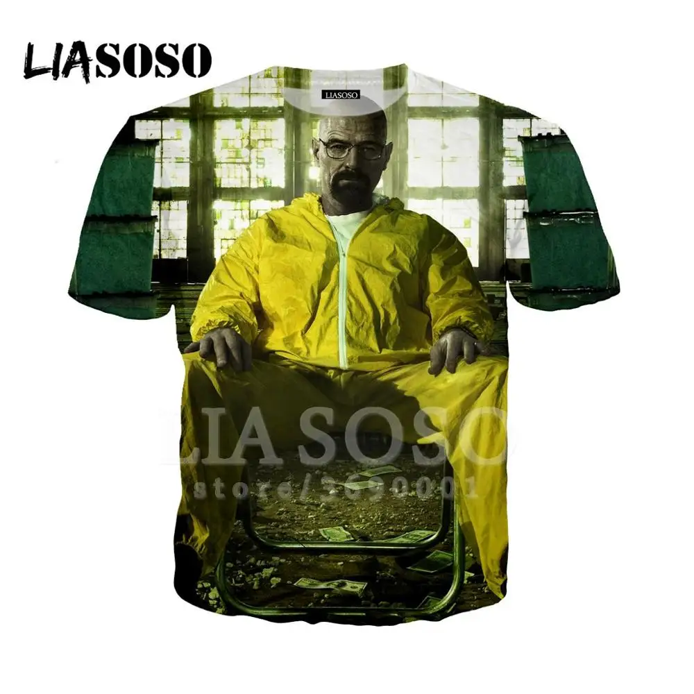 LIASOSO, 3D принт, для женщин и мужчин, Breaking Bad, Heisenberg, смешная, приготовление пищи, время приключений, футболка, летняя футболка, o-образный вырез, повседневные топы, X1407 - Цвет: 2