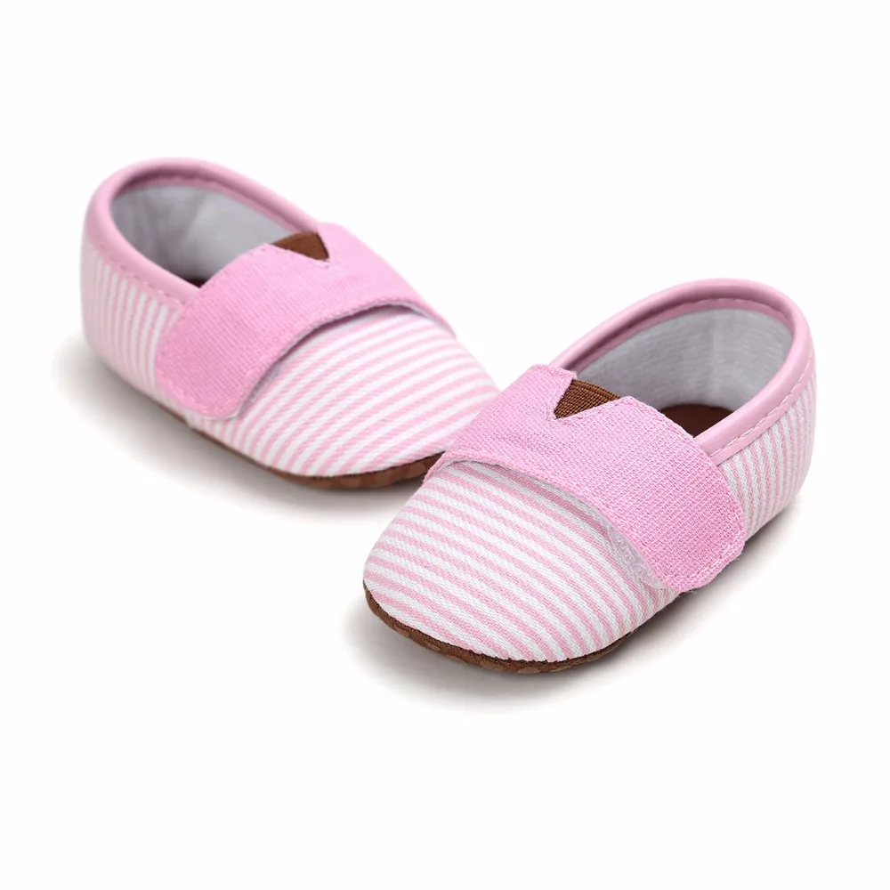 Новое поступление; полосатая Детская Классическая парусиновая обувь; обувь унисекс для новорожденных; детские тапочки для малышей;
