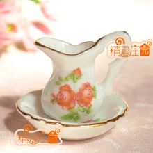 Мини кукольный домик керамические аксессуары для мини-мебели модель художественный монофонический кувшин, Ваза цветов