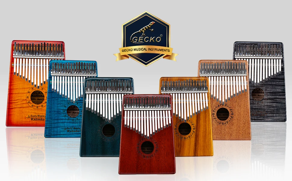 GECKO Kalimba 17 Keys «пианино для больших пальцев» builts-in EVA высокоэффективный защитный бокс, молоточек для настройки и учебная Инструкция. K17MBR-EQ