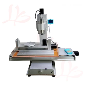 

2200W water cooled spindle 5axis Vertical metal engraving machine wood router cnc 6040 with clamp drilling cutter collet vise
