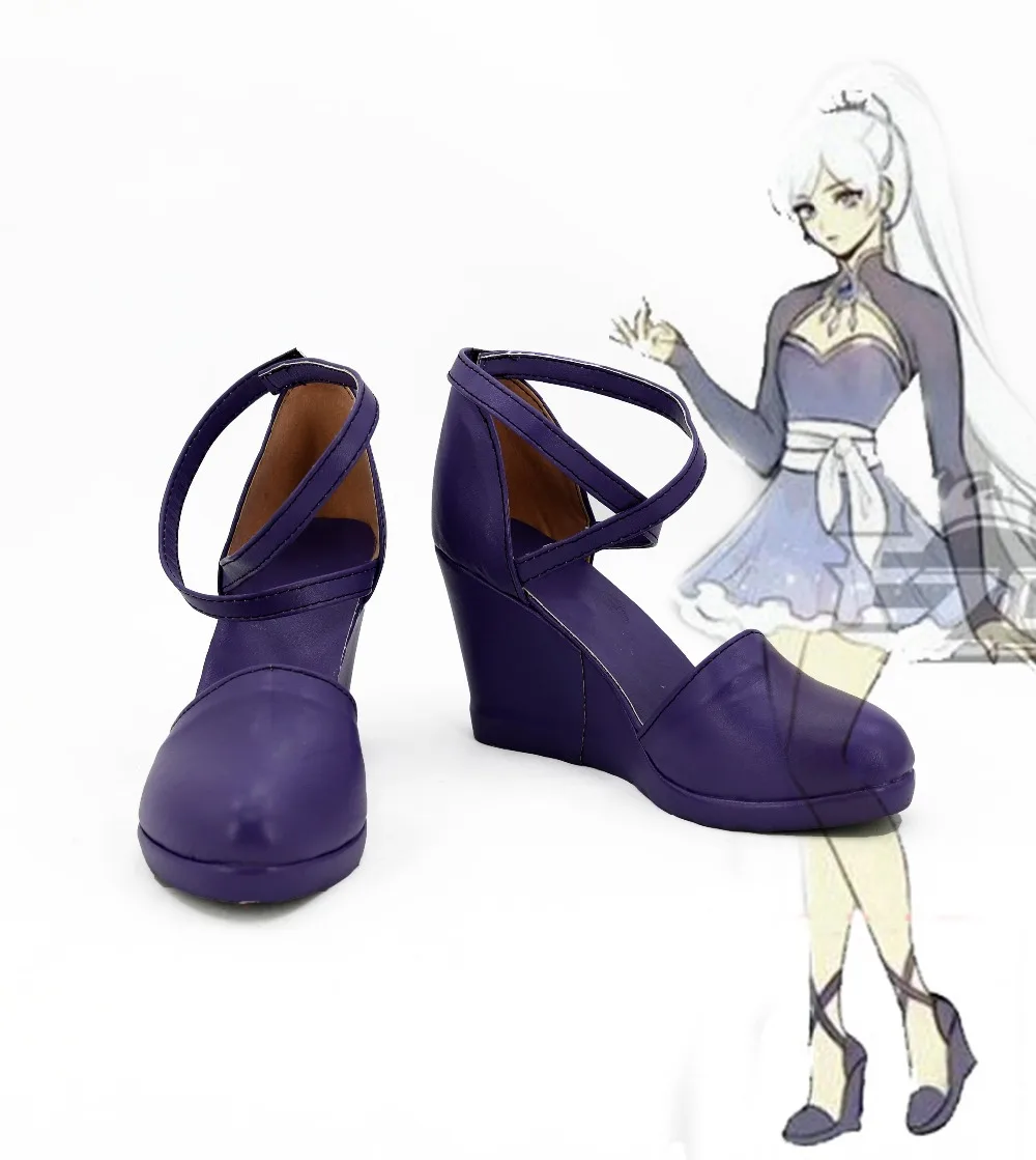 RWBY Weiss Schnee Cosplay Boots Anime Shoes For Women Girls For Christmas Hallowen Carnival Hot ...