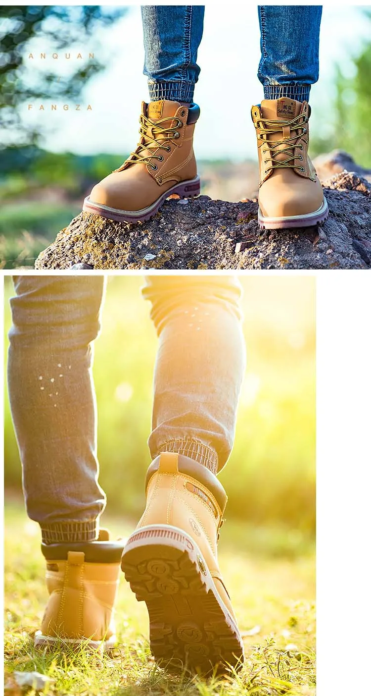 Dr martin/мужские ботинки из натуральной кожи со стальным носком, размеры 37-45 рабочие ботинки Осень-зима Прочные ботильоны Мужская защитная обувь в стиле панк