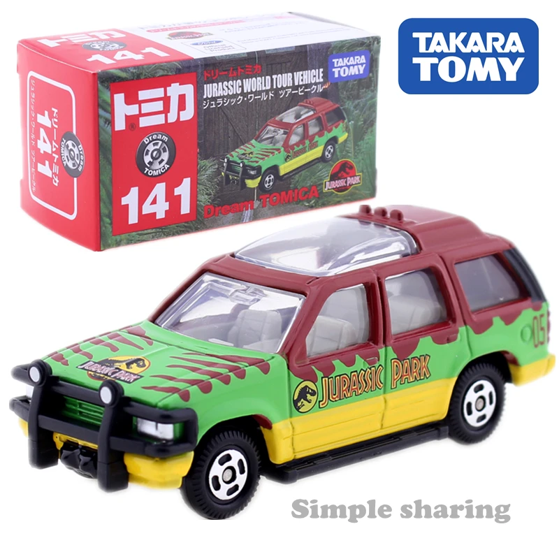 Tomica Dream 141 Jurassic World Tour SUV Takara Tomy, автомобильные моторы, спортивный универсальный автомобиль, литая металлическая модель, новые игрушки