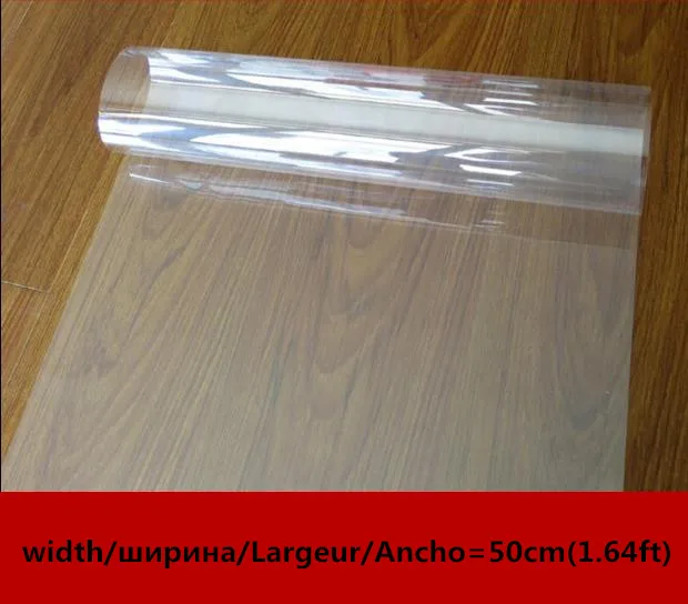 width is 50cm Прозрачная Самоклеящаяся Пленка для мебели, Мраморная твердая древесина настольная защитная пленка стол для приготовления выпечки настольные наклейки - Цвет: width is 50cm