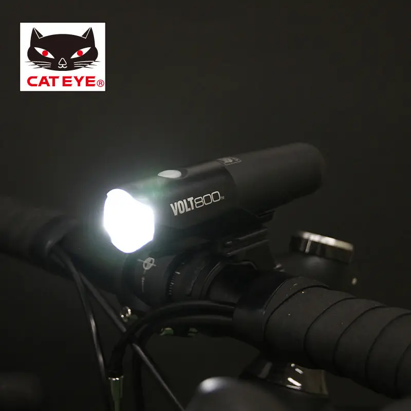 Top CATEYE Professional Cycling Light Waterproof Bicycle Front Handlebar Light USB Rechargeable Super Bright Light Volt400 Volt800 5